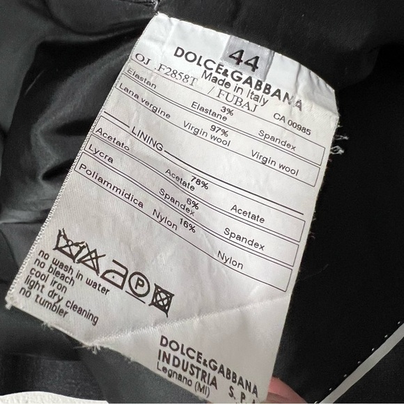 dolce & Gabbana Dark Gray Virgin Wool Blend Women Blazer - Picture 9 of 15